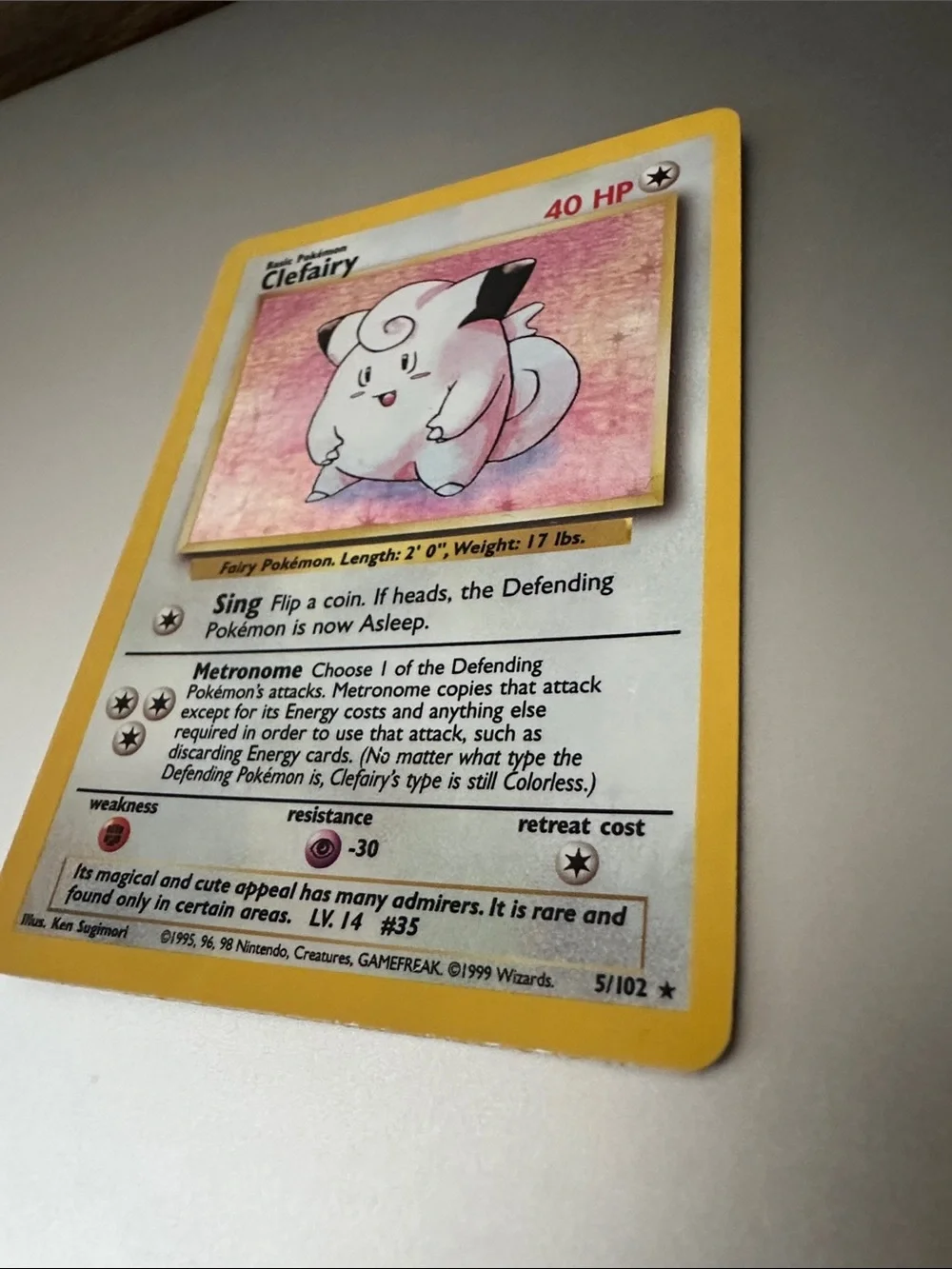 Clefairy Pokémon Trading Card - 1999 Base Set (5/102)